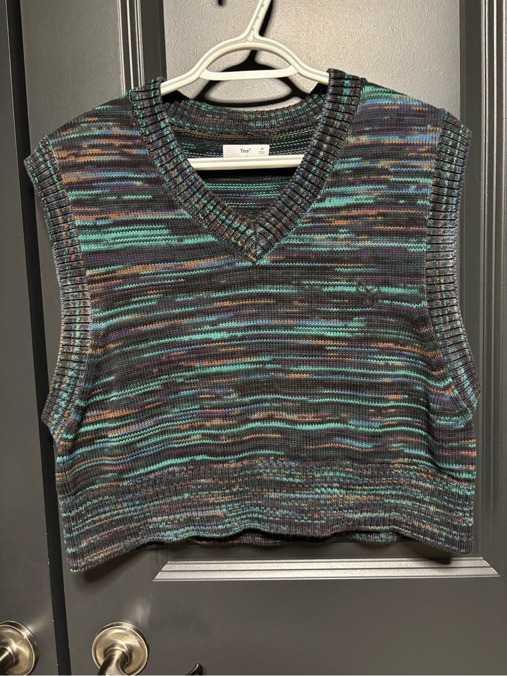 Tna Multicolor V-Neck Knit Tank Top